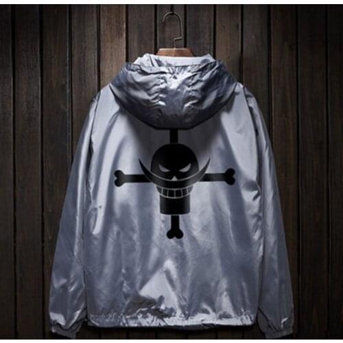 Anime One Piece men Hooded Jacket Spring autumn Couple Cosplay thin Anti-UV Sun protection coat mens Windbreaker baseball coats