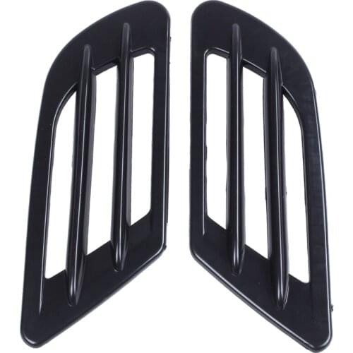 Car Side Vent Air Flow Fender Intake Sticker Decor Black 2pcs