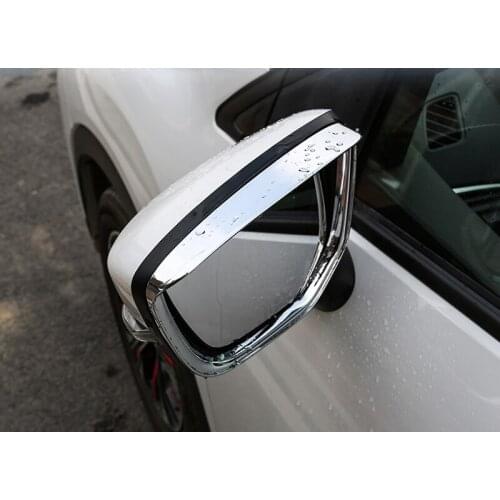 Car Styling 2PCS ABS Chromed Car Rearview Mirror Eyebrow Shield Cover Trim For Mitsubishi Eclipse Cross 2018 2019