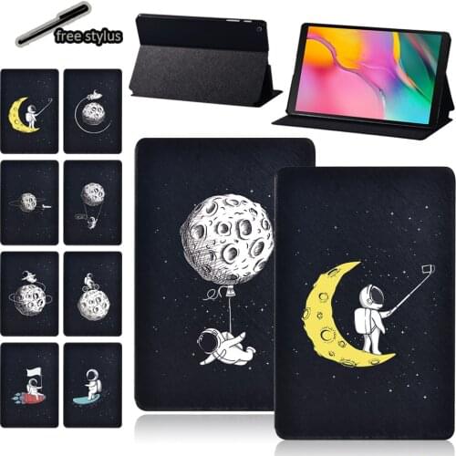 Tablet Case for Samsung Galaxy Tab S6 Lite/Tab A7/Tab A 9.7/Tab A A6 10.1/Tab S5e/Tab A 8.0 Inch Leather Cover Case + Stylus