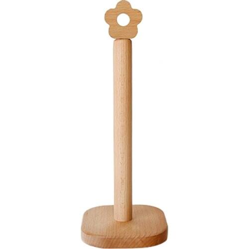 Practical Paper Holder Flower Shape Top Eco-friendly Anti-Slip Standing Tissue Easy to Replace Roll Paper Stand for Home