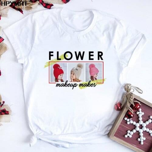 New Summer Kawaii Child Printed T-shirts Women Short Sleeve Womens T shirt Casual Flower Graphic Ladies Clothes Female Tees Top