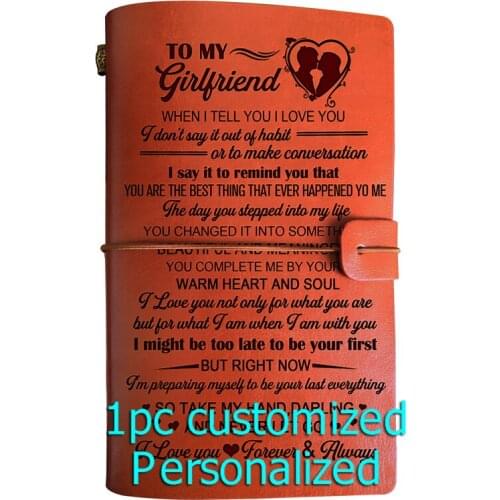 Engraved Leather journal personalized gifts to my husband BJ201 Customized Notebook A5 Dropshipping Supplier US Store Diary