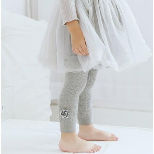 Leggings for girls kids leggings girl leggins 2019 autumn new combed cotton ball decoration childrens pantyhose baby legging