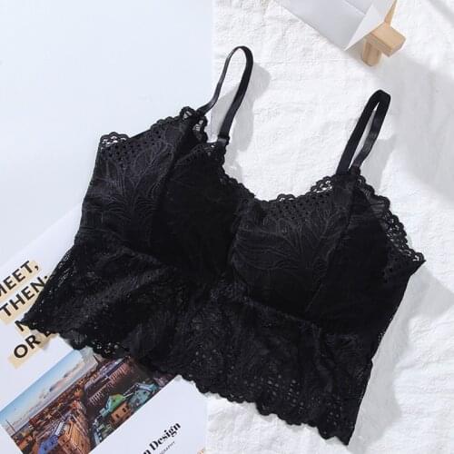 Summer Wild Lace Beautiful Back Sexy Wrapped Chest Ladies Underwear Lace Lace Anti-glare Small Sling Tube Top Bottoming Solid