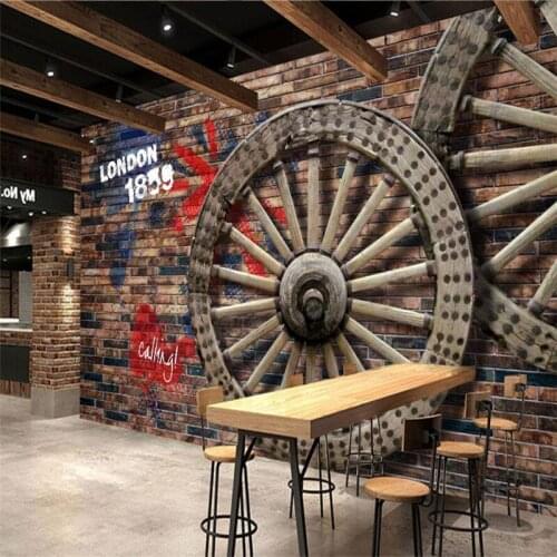 CJSIR Custom Wall Paper 3d Papel De Parede Retro Carriage Wall Mural Art Painting Hoom Decor Bedroom Wallpapers Living Room