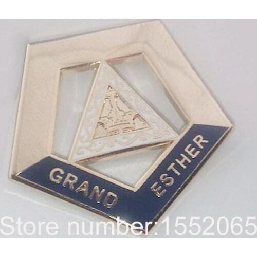 Wholesale Custom Masonic Lapel Badge 1" GRAND ESTHER Lapel Pin