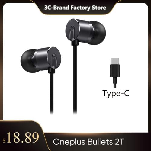 Original OnePlus Type-C Bullets Earphones 2T In-Ear Headset With Remote Mic for Oneplus 7 pro 6T 7T 8 Mobile Phone