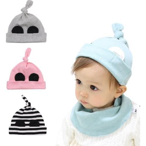 Autumn winter childrens knit hat Lovely eye design Wool cap Neonatal head protection Keep your baby warm Multiple color selecti