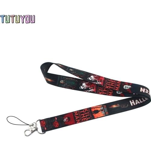 PC2703 Horror Movie Halloween Killer Lanyard Badge ID Lanyards Mobile Phone Rope Key Lanyard Neck Straps Accessories