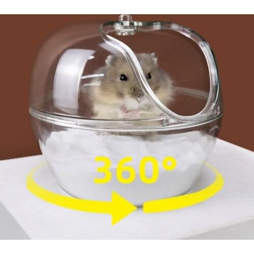 Hamster Bathtub Sand Bath Bathtub Accessories Hamster Rodent Removable Sand Bath Container Box Acrylic Plastic Pet Bathtub