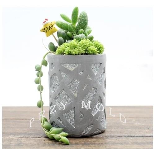Silicone Mold Planter 3d Vase Mold Cylindrical Birds Nest Flower Pots Molds Muti-meat Pot Mould Handmade Moulds Silica Gel PRZY