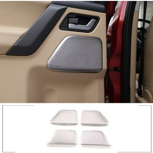 Stainless Steel Car Styling for Land Rover Freelander 2 2007-2015 Car Door Speaker Net Cover Trim Sticker Silver Car Accessories