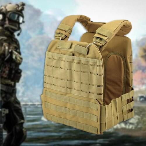 Outdoor Training Tactic Vest Body Armor Adjustable Combat Vest Molle Plate Carrierr Vest CS Protective Vest Gear