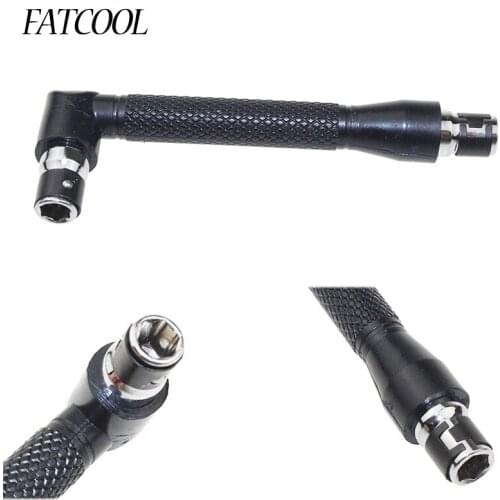 FATCOOL Brand Hand Tool L-shape Mini Double Head Socket Wrench Suitable For Routine Screwdriver Bits Utility Rotating Tool