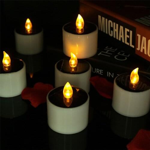Waterproof Electric Candle Simulation Flameless Solar Powered LED Candle Light SCIE999