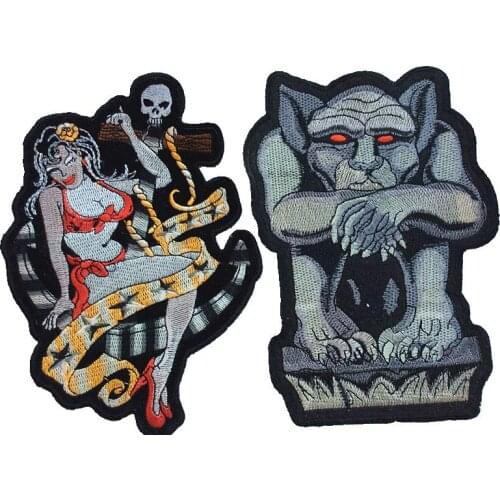 New beauty and beast cross With Sequined Patches Fashion Applique lron on/sew on Patch for Clothes Decal Apparel Accessory 1pc