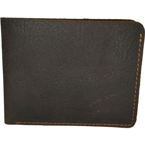 100% Genuine Cow Leather Wallet For Man Bi-fold Male Short Walet Pocket Card Holder Crazy Horse Retro Pouch Boys Money Case