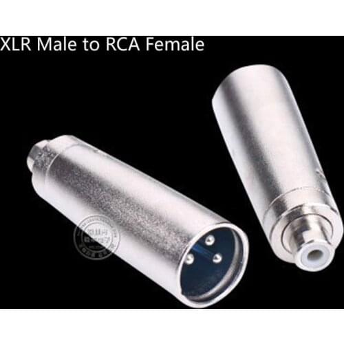 3 Pin XLR Plug Male to RCA Female Audio Jack Adapter Connector for Microphone Amplifier Speaker High Quality