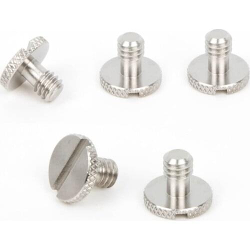 5pcs 1/4" Camera Screw fr Sachtler Quick Release Strap Leather Case Rig Cage Gimbal Tripod Slider QR Fluid Head Plate Mount