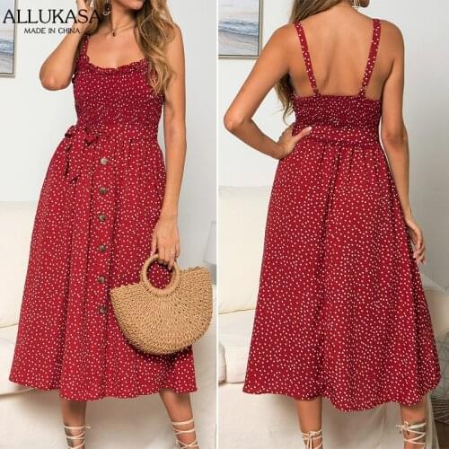 Allukasa Summer Polka Dot Dresses