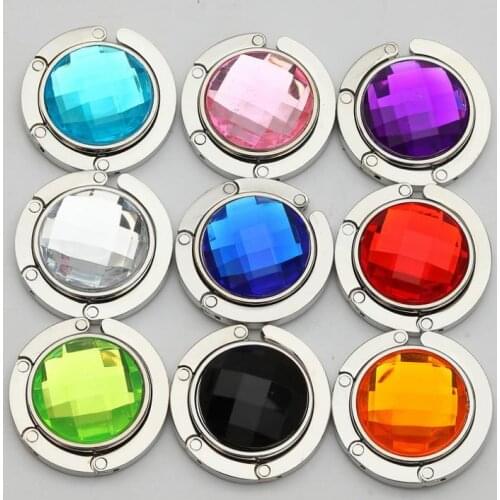 Free shipping DHL 500PCS Blank DIY Foldable Handbag Hanger Bag Purse Hanger folding Hook Holder Gift for Restaurant Table SN52