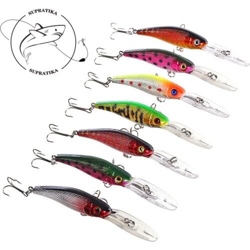 Waterproof Bionic Bait 10.1cm/7.6g Artificial Minnow 7pcs/set Simulation Crank Plastic Hard Bait With Sharp Hook Anti-corrosion