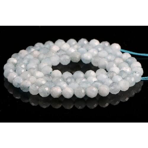 100% Natural Stone Bead Small Faceted Hole Beads for Women Jewelry Making DIY Necklace Bracelet 2-4mm 15inch