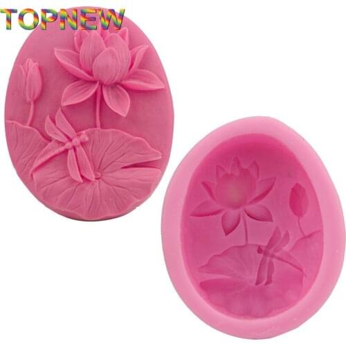 DIY Lotus Style Soap Silicone Mold Cake Decoration Mold Bakeware Cooking Tools Kitchen Accessories 2902