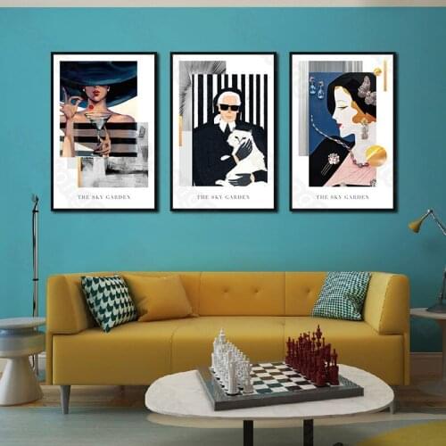 Gentleman Light Luxury Character Art Poster Decorative Painting Living Room Entrance Aisle Corridor Wall Painting Modern Simple