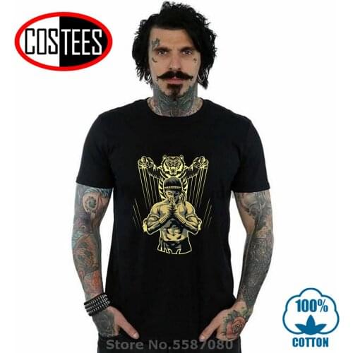 Muay Thai Graphic T-shirt for men Muay Thai Tiger Club T shirt Thai Kung Fu Martial Arts Tops Tee 2020 Summer Harajuku Tee shirt