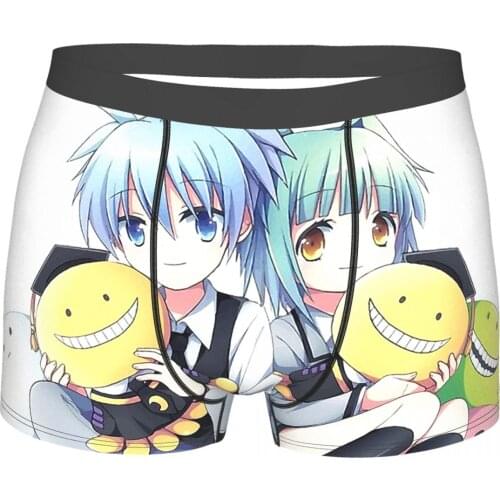 Group Artwork Assassination Classroom Anime Underpants Cotton Panties Man Underwear Comfortable Shorts Boxer Briefs