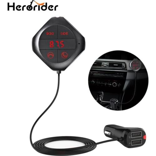 Herorider 6-in-1 Hands Free Wireless Bluetooth FM Transmitter Modulator Car MP3 Player TF/SD Memory Card USB LCD Car Accessories
