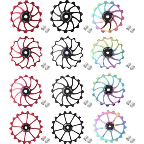 Mixim mountain bike aluminum alloy rear guide wheel Ceramic Bicycle Ceramic Pulley 14T / 15t / 16t / 18T Rear Drive Bearing