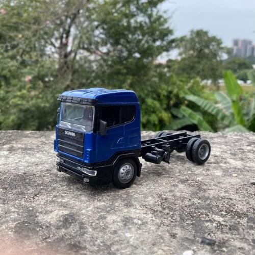 Diecast 1:43 Scale Scania Heavy Tractor Container Front Alloy Model Metal Gift Static Collection Display Ornaments Vehicle Toys