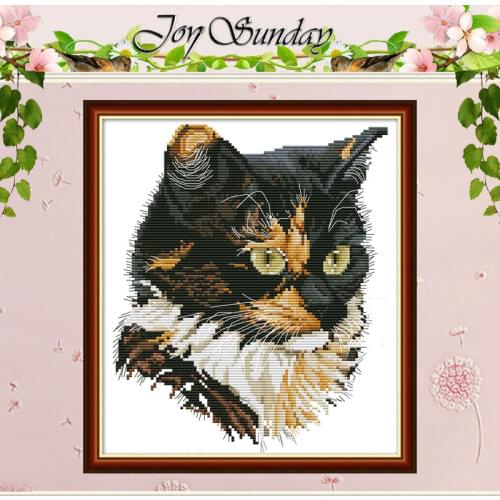 Cat Animals Painting Counted 11CT 14CT Cross Stitch Sets DIY wholesale Chinese Cross-stitch Kit Embroidery Needlework Home Decor