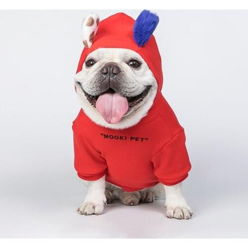 French Bulldog Clothing Winter Pug Clothes Cat Poodle Bichon Schnauzer Costume Frenchie Dog Hoodies Coat Outfit Dropshipping