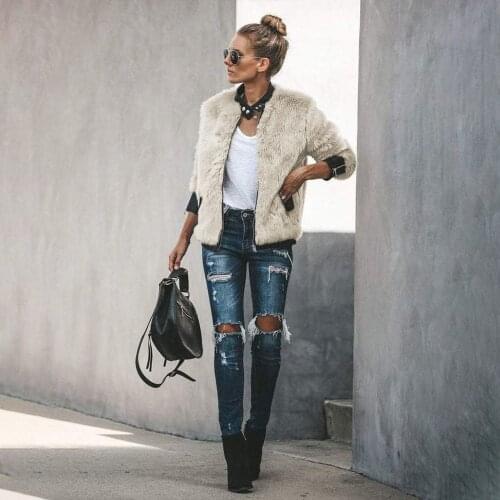 Oversize Coats Women Warm Teddy Bear Fleece Leather Patchwork Pocket Long Sleeve Slim Jacket Zip Up Oversize Outwear