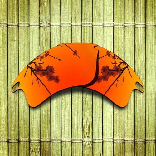 Polarized Replacement Lense For-Oakley Fast Jacket XL Sunglasses Frame True Color Mirrored Coating - Fire Red Color Options