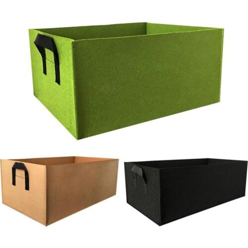 Rectangle Grow Bags Potato Bag Planter Pots for Mushroom Tomato Carrot Vegetables Nonwoven Plant Fabric Pots with Handle