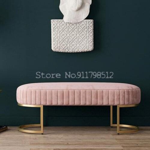 Light Luxury Shoe Changing Stool Home Door Nordic Shoe Stool Shoe Stool Shoe Stool Soft Bag Long Sofa Bed End Stool