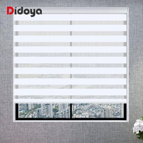 Manual Zebra Blinds Light Shading Window Bedroom Living Room Transparent Roller Blinds Dimmable Customized Size