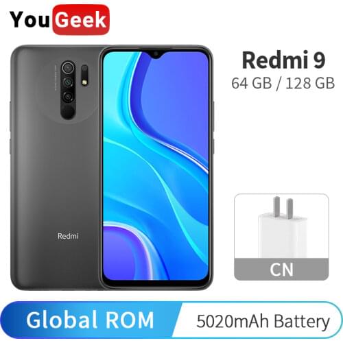 Global ROM Redmi 9 4GB 64GB Smartphone Helio G80 Octa Core 13MP Four Camera 5020mAh Type-c 6.53" DotDrop Display CN Version