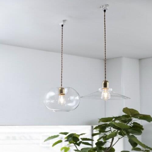 Modern led e27 pendant lights glass lamp luminaire vintage loft pendant lamp glass lampshade hang lamp light for bar restaurant