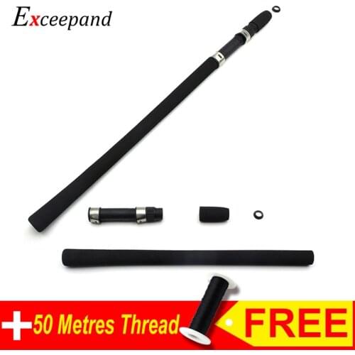 Exceepand DIY Custom Spinning Rod Building Repair Black EVA Handle Grip and Reel Seat