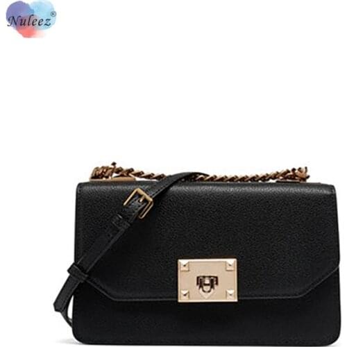 Nuleez Genuine Leather Bag Women Chains Strap Fashion Flap Bag for Ladies High Quality 2021 Spring New