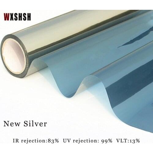 3m Length Thermal-Insulation Window Sticker New Silver Glare Reduction Energy-Saving One Way Perspective Removable Tint-Film