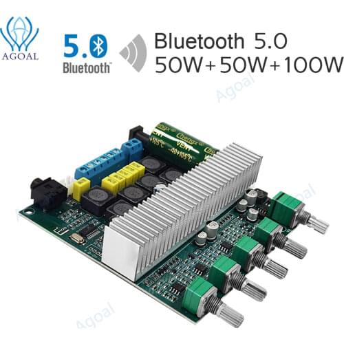 TPA3116D2 TPA3116 2.1 Subwoofer Bluetooth Amplifier Digital Audio Board 50W*2+100W Bass AUX For 2.1 Bluetooth 5.0 Speaker DIY