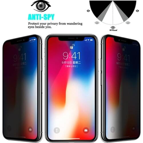 1PC Private Screen Protectors For IPhone 11 Pro Max Anti- Tempered Glass For IPhone 11/11Pro/11 Pro Max Privacy Glass
