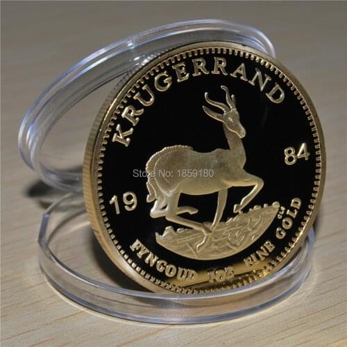 10pcs/lot Free shipping,1984 SOUTH AFRICA KRUGERRAND 24k Gold double plated COIN - MM33